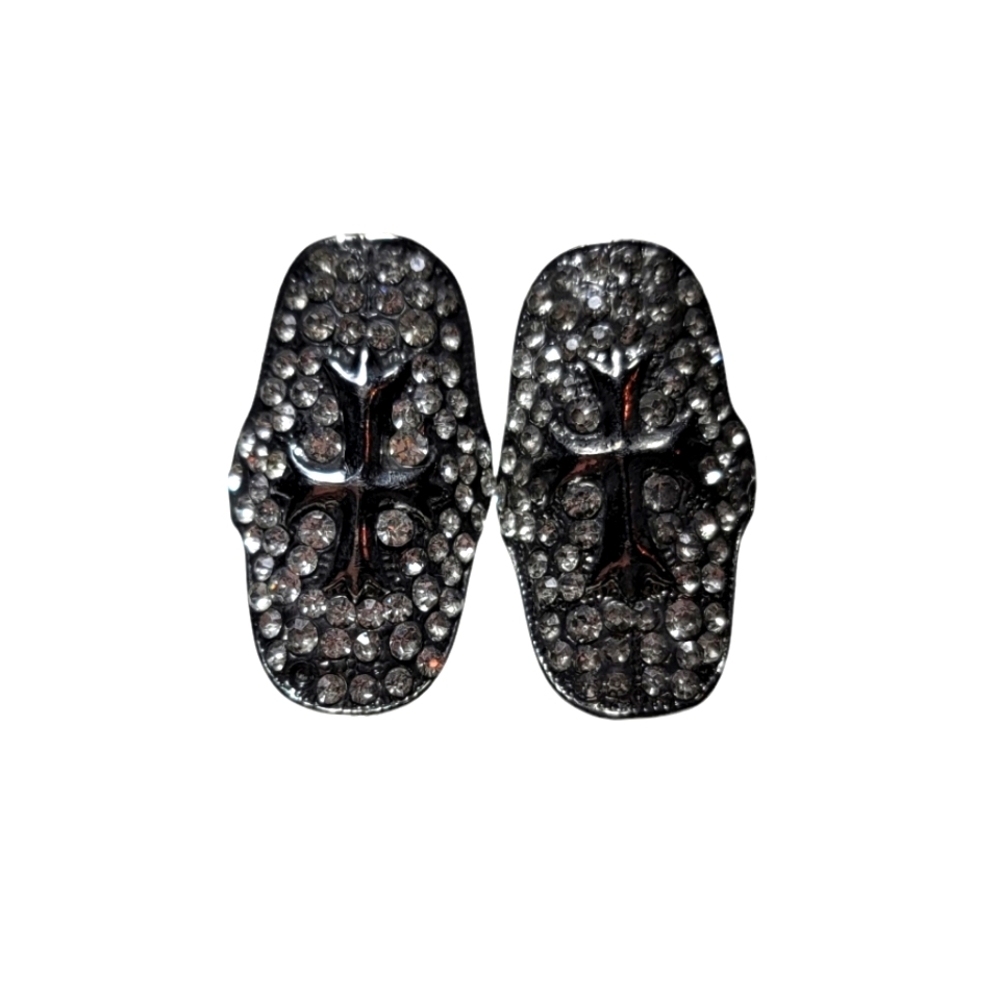 Gothic Style Pair of Stretch Rings Size 9